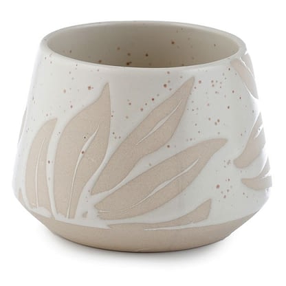 Kruka i stenkeramik med relief – Hesperantha liten - Bild 4
